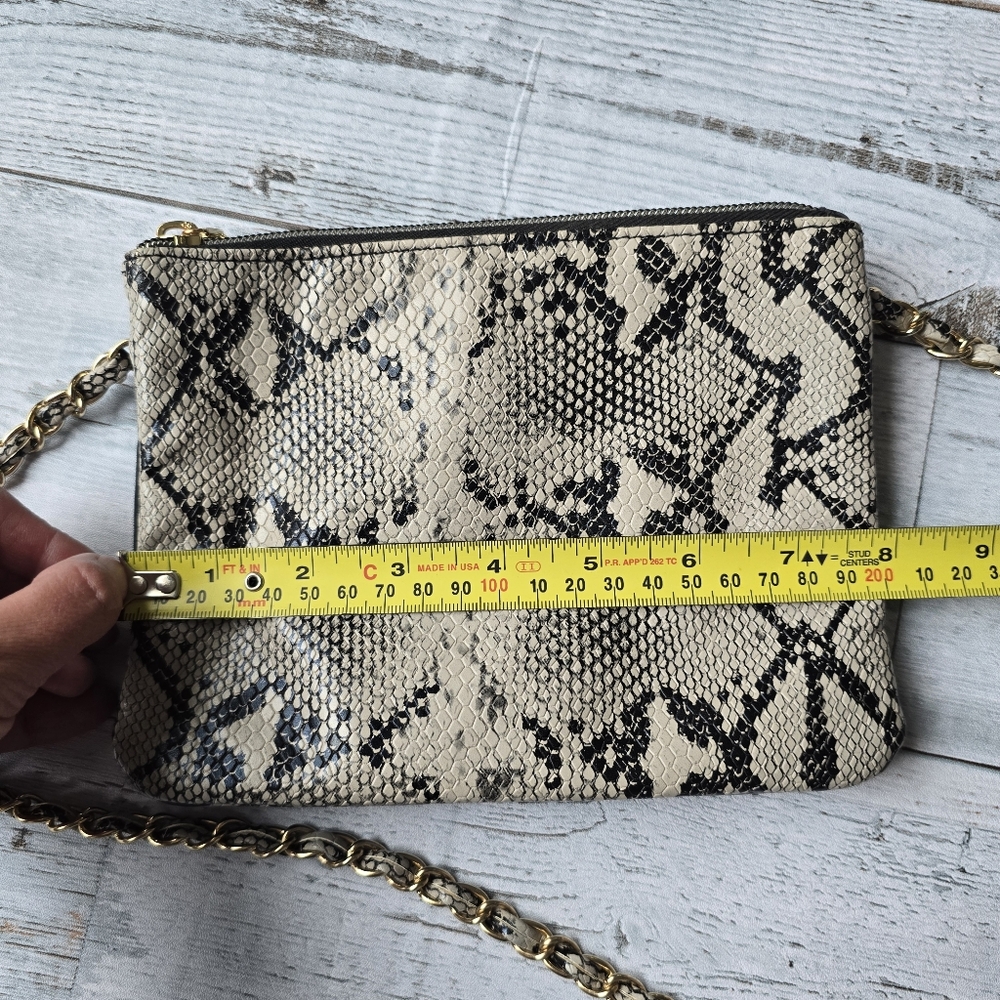 American Eagle Snakeskin Pattern Chain Strap Crossbody Purse - Picture 10 of 11